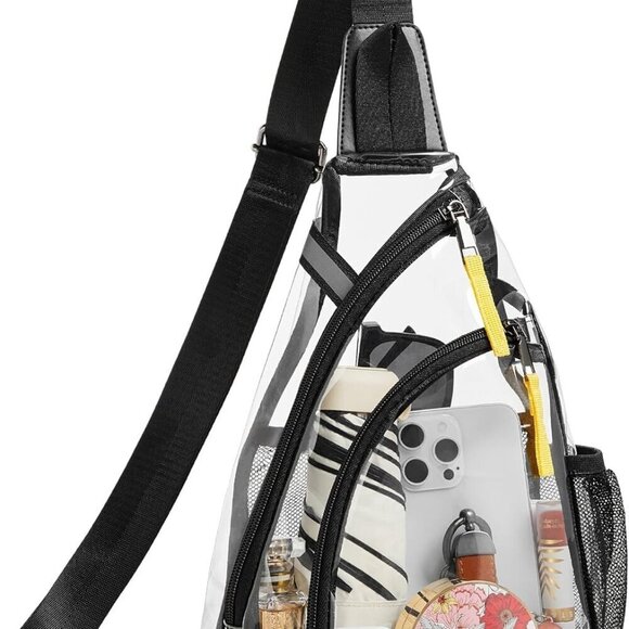 Handbags - Clear Stadium Bag Unisex TPU Waterproof Crossbody with Adjustable Strap